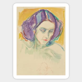 Female Portrait by Munch Sticker